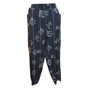 🇨🇦Picadilly, Black Graphic Positive Quotes Print Pants With Front Pockets